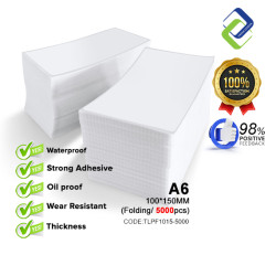 Folding Thermal Label Paper Sticker 100mm x 150mm, 5000pcs