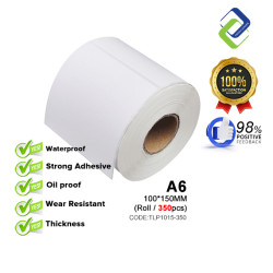 Premium 100mm x 150mm Thermal Label Sticker Roll - Pack of 350