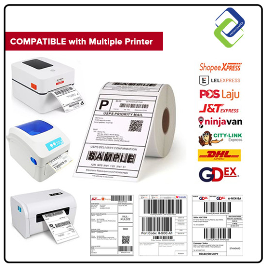 Premium 100mm x 150mm Thermal Label Sticker Roll - Pack of 350