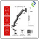 SpaceSaver Gas Spring Monitor Arm for 13–32 Inch Screens – Fully Adjustable Desk Mount