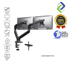 Dual Monitor Gas Spring Arm Mount 17–32 Inch | Heavy Duty Adjustable Desk Monitor Stand (2–10kg)