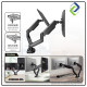 Dual Monitor Gas Spring Arm Mount 17–32 Inch | Heavy Duty Adjustable Desk Monitor Stand (2–10kg)