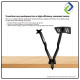 Professional 2-in-1 Laptop + Monitor Arm Stand | Gas Spring Adjustable Desk Mount for 36” Monitor & 23” Laptop