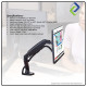 Single Monitor Mount with Gas Spring – Fully Adjustable Desk Arm for 17–30" Screens