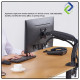 Single Monitor Mount with Gas Spring – Fully Adjustable Desk Arm for 17–30" Screens