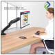 Single Monitor Mount with Gas Spring – Fully Adjustable Desk Arm for 17–30" Screens