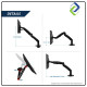 Single Monitor Mount with Gas Spring – Fully Adjustable Desk Arm for 17–30" Screens