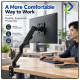 Single Monitor Mount with Gas Spring – Fully Adjustable Desk Arm for 17–30" Screens
