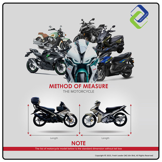 Evio Asia Motorcycle Cover – All Weather, Waterproof, UV & Dust Protection