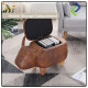 Kids' Cartoon Cow Footrest Stool with Storage - Solid Wood Design