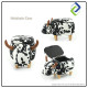 Kids' Cartoon Cow Footrest Stool with Storage - Solid Wood Design