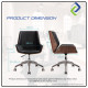 High-End Medium Back Office Chair: Luxury Leather Ergonomics