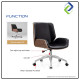 High-End Medium Back Office Chair: Luxury Leather Ergonomics