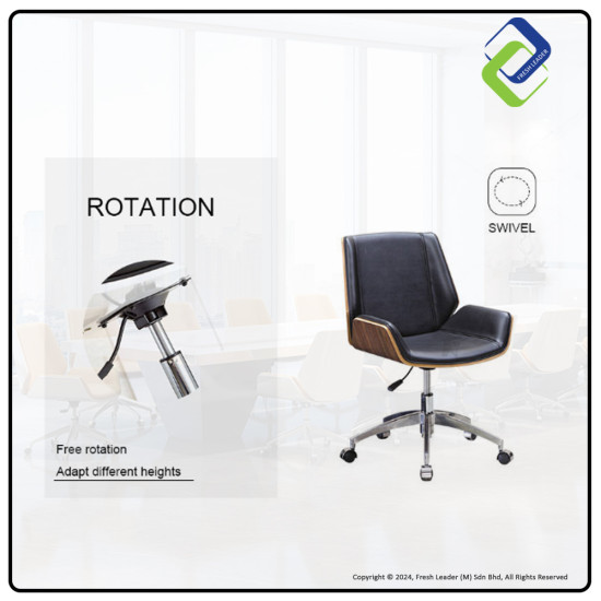 High-End Medium Back Office Chair: Luxury Leather Ergonomics
