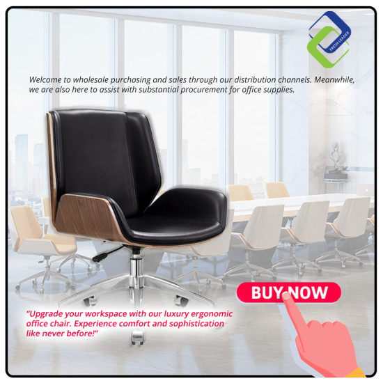 High-End Medium Back Office Chair: Luxury Leather Ergonomics