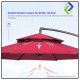 Large 2.7m Outdoor Patio Umbrella with Heavy 65kg Base – Durable Steel Frame for Garden, Balcony & Café Shade