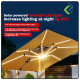 Romantic Solar LED Patio Umbrella 3m – Premium Outdoor Garden Shade for Balcony, Café, or Backyard