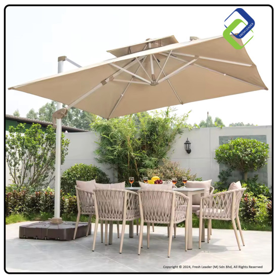 Premium 2.5m Roman Umbrella with 165kg Water Tank Base Premium 2.5m Roman Umbrella with 165kg Water Tank Base