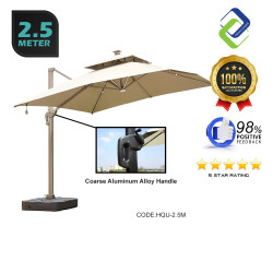 Premium 2.5m Roman Umbrella with 165kg Water Tank Base