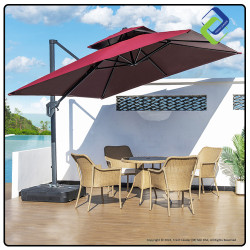 Standard 2.5m Outdoor Roman Umbrella + 165kg Water Tank Base