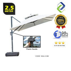 Standard 2.5m Outdoor Roman Umbrella + 165kg Water Tank Base