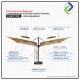 Premium 3 Meter Outdoor Patio Umbrella with Solar Lights – Windproof Double-Top Design for Backyard & Café
