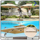 Premium 3 Meter Outdoor Patio Umbrella with Solar Lights – Windproof Double-Top Design for Backyard & Café