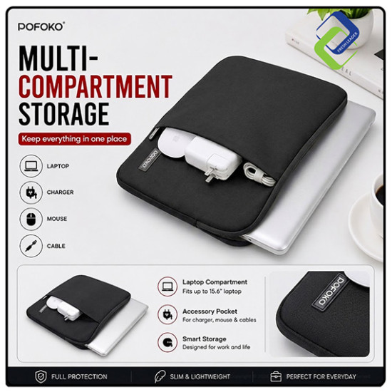 POFOKO Oscar Laptop Sleeve 13–15.6 Inch Shockproof Case