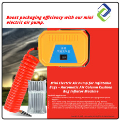 Mini Electric Air Pump for Inflatable Bags – Automatic Air Column Cushion Bag Inflator Machine