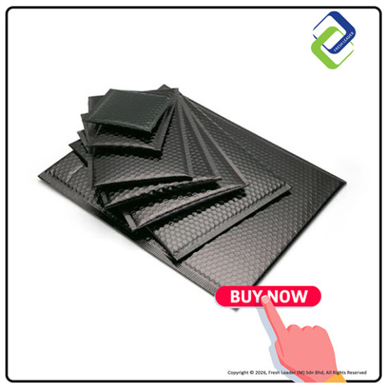 Black Bubble Wrap Envelope 38x52cm – Self-Adhesive Mailing Bag