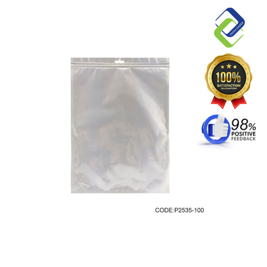 Clear Zip Lock Plastic Bags 25x35cm (100pcs) – Reusable Packaging Pouches