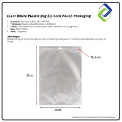 Clear Zip Lock Plastic Bags 25x35cm (100pcs) – Reusable Packaging Pouches