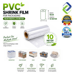 PVC Shrink Film for Packaging 16cm Width x 10m
