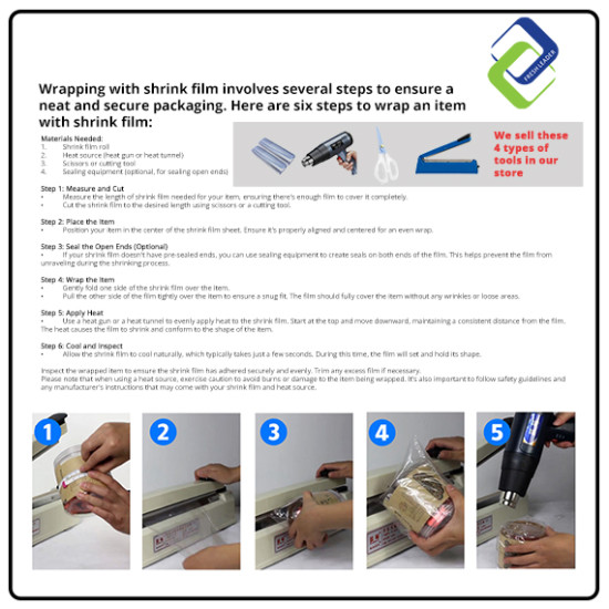 PVC Shrink Film for Packaging 16cm Width x 10m