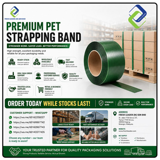 Premium PET Polyester Strapping Band 16mm x 0.8mm 520KG