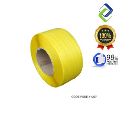 Yellow PP Strapping Band 12mm x 0.7mm x 1800m – Eco-Friendly Packaging Strap for Cartons & Logistics