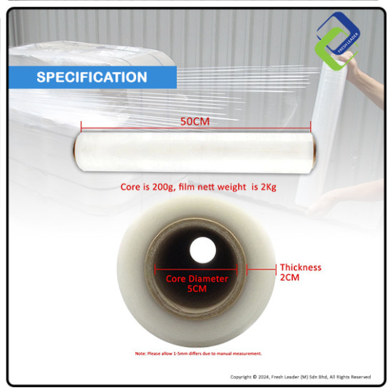 Transparent Packaging: Clear Stretch Film 500mm x 2.2kg - Reliable and Strong