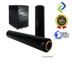 Premium Black Pallet Wrap: 500mm Length Stretch Film for Packing