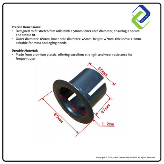 Stretch Film Handle Cap for Smooth Wrapping – Lightweight and Ergonomic Design