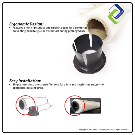 Stretch Film Handle Cap for Smooth Wrapping – Lightweight and Ergonomic Design