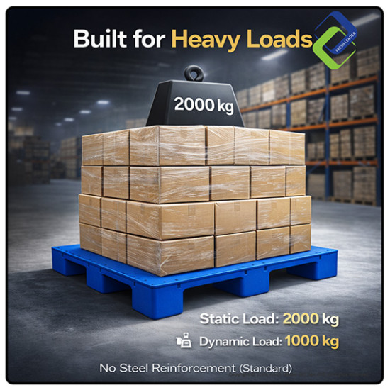 Industrial HD Plastic Pallet 2T 1200×1000 | Fresh Leader