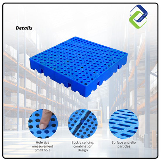 Heavy-Duty Square Mesh Pallet Board 30x30x5cm – Moisture-Proof & Durable Flooring Solution