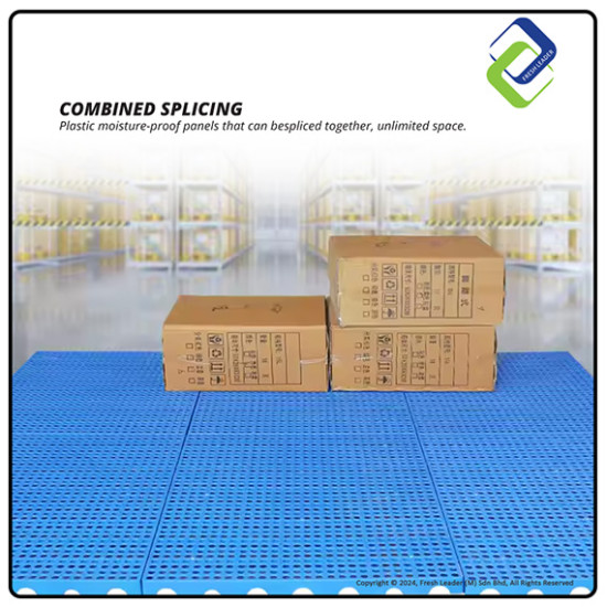 Heavy-Duty Square Mesh Pallet Board 30x30x5cm – Moisture-Proof & Durable Flooring Solution