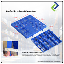 Heavy-Duty Square Mesh Pallet Board 30x30x2.5cm – Moisture-Proof & Durable Flooring Solution