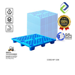 Durable Blue Plastic Pallet 1.2m x 0.8m – Nine-Leg Heavy-Duty Grid for Warehouse and Storage