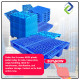 Upgraded 3-Runner HDPE Plastic Pallet – 8 Steel Pipes Reinforced, Heavy-Duty & 4-Way Forklift Access