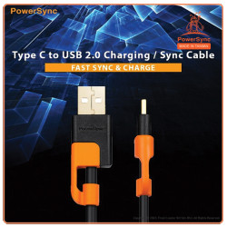 USB 2.0 Type C Charging & Sync Cable 1 Meter