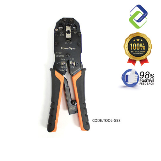 PowerSync 5-in-1 Cable Crimper for Ethernet & Telephone Cables