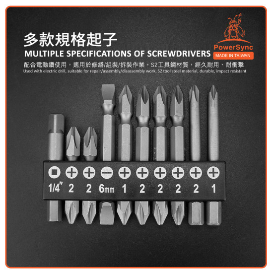 PowerSync 25 Pcs Concrete Drills and Screwdriver Bit Set