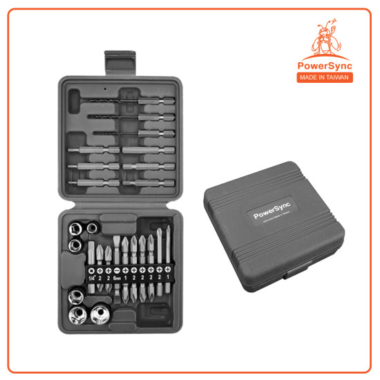 PowerSync 25 Pcs Concrete Drills and Screwdriver Bit Set